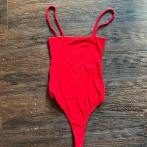 Red Brandy Melville bodysuit
